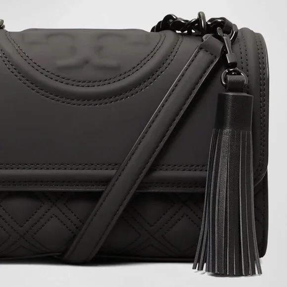 TORY BURCH Fleming Convertible Shoulder Bag Matte Black - Picture 3 of 13